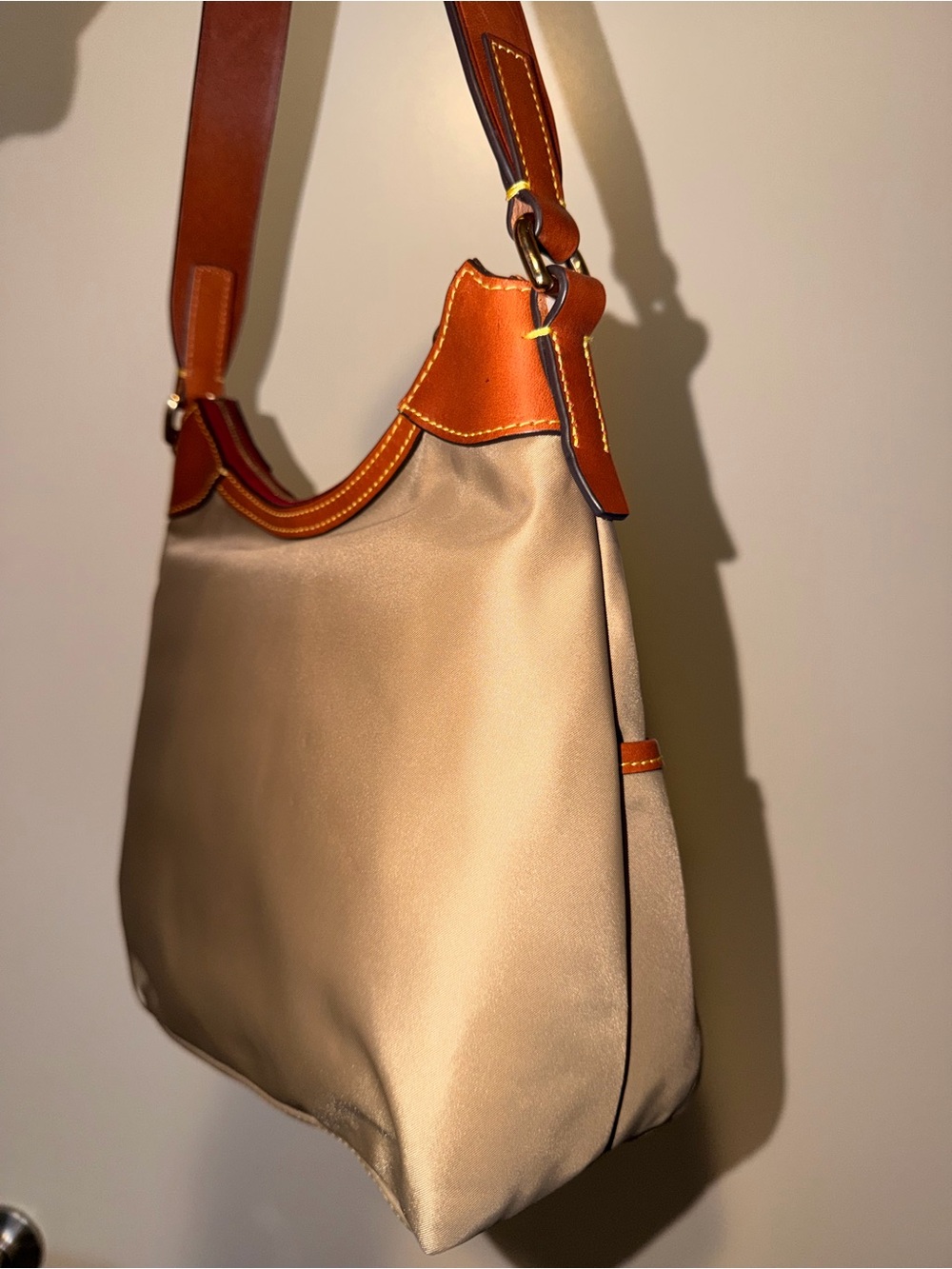 Dooney & Bourke Tan and Brown Shoulder Bag - Picture 4 of 6